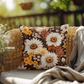 Decorative outdoor pillow in boho style