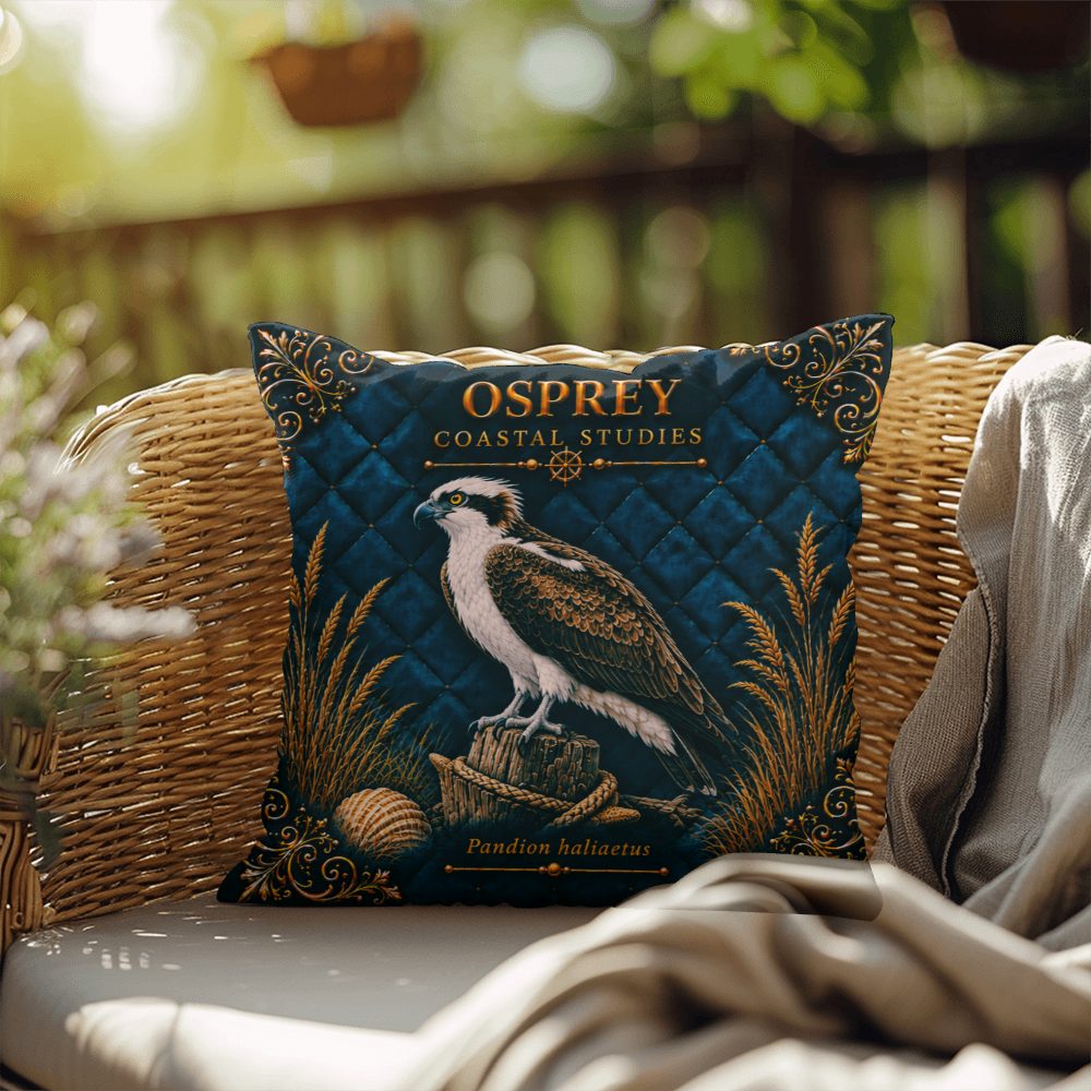 Osprey Outdoor Pillow | Coastal Patio Decor | Lace & Grit