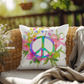 Decorative outdoor pillow in boho style