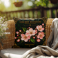 Cherry Blossom Outdoor Pillow | Botanical Patio Decor | Lace & Grit