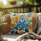 Decorative outdoor pillow in boho style