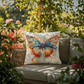Butterfly Outdoor Pillow | Boho Garden Cushion | Jewel-Toned Butterfly Decor | Patio Throw Pillow | Nature Lover Gift