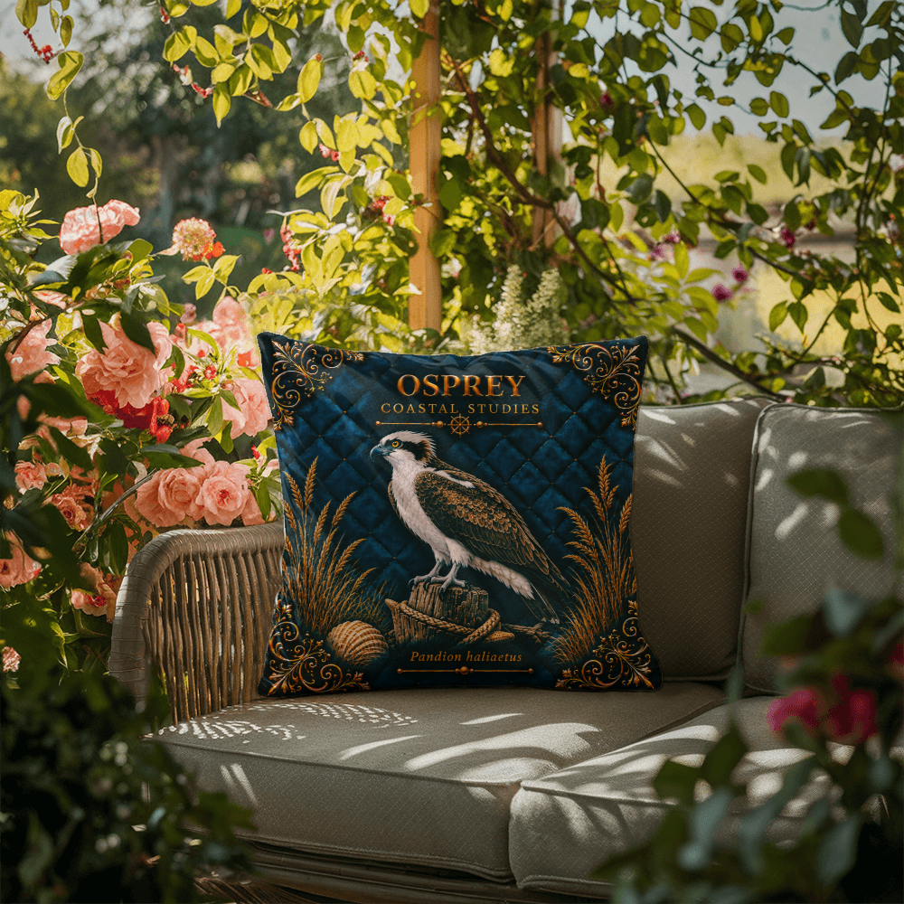 Osprey Outdoor Pillow | Coastal Patio Decor | Lace & Grit
