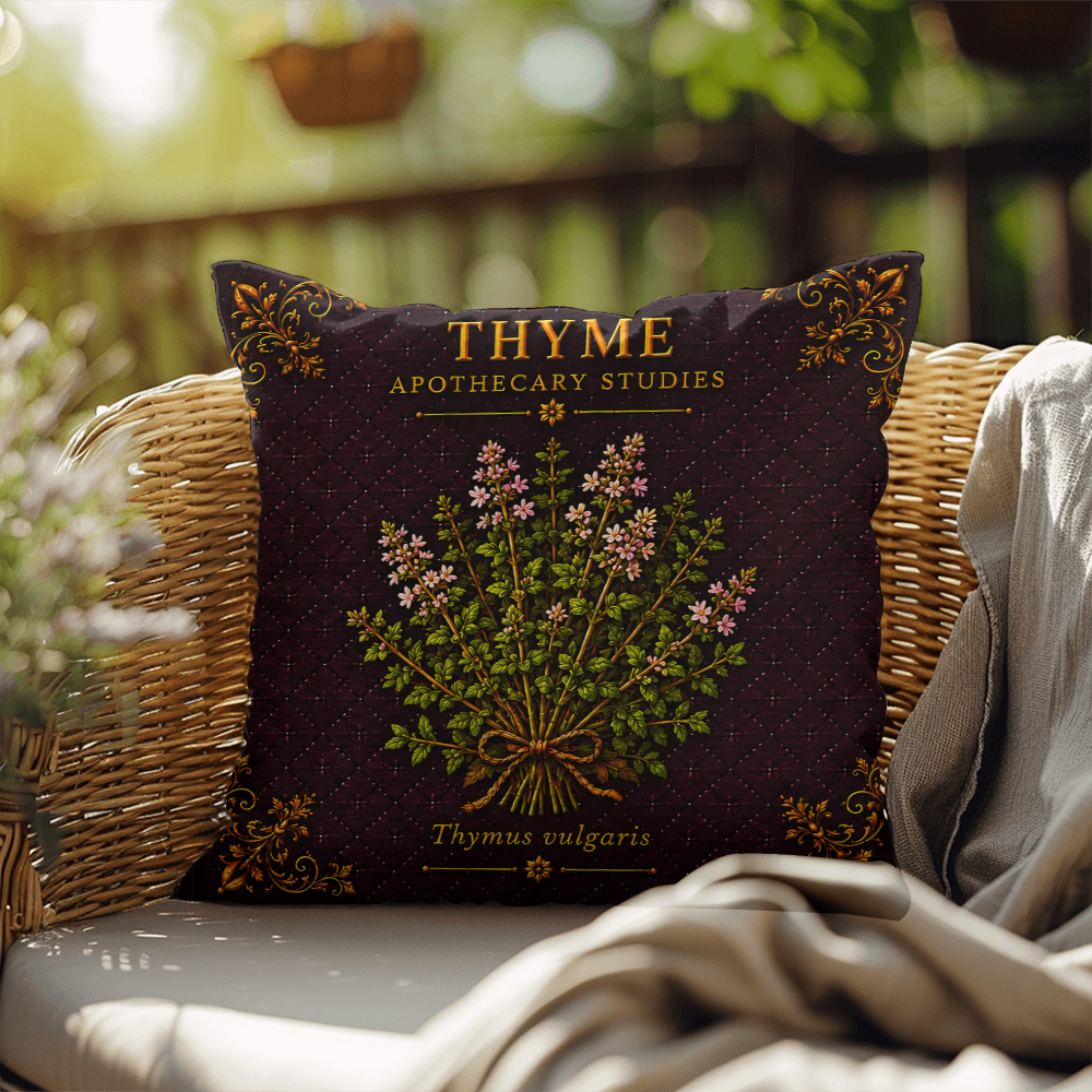 Thyme Outdoor Pillow | Apothecary Patio Decor | Lace & Grit