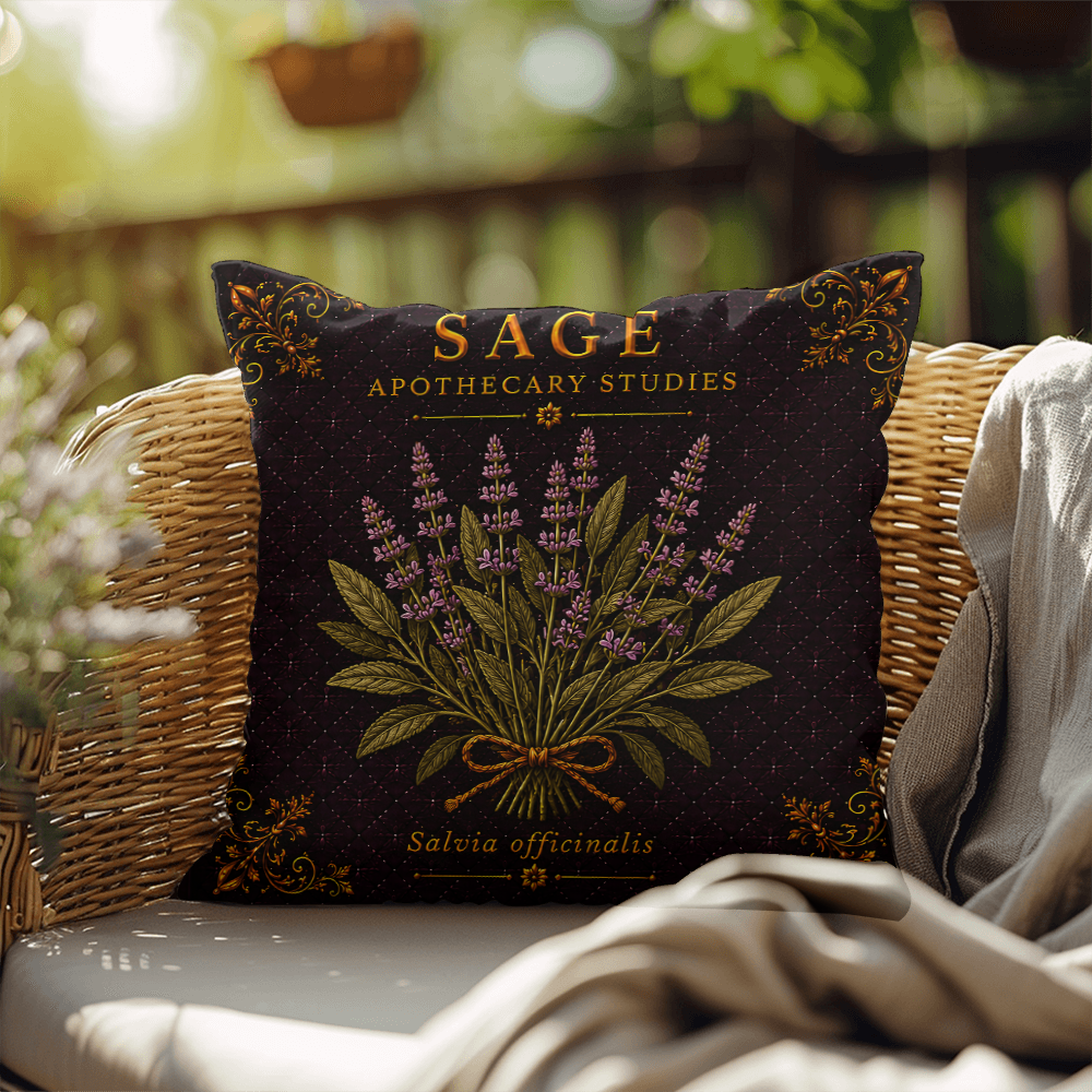 Sage Outdoor Pillow | Apothecary Patio Decor | Lace & Grit