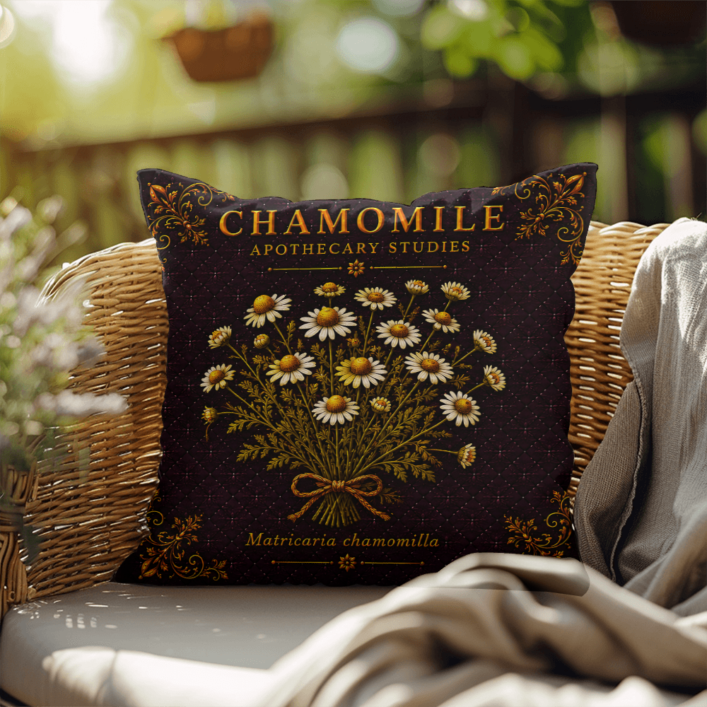 Chamomile Outdoor Pillow | Apothecary Patio Decor | Lace & Grit