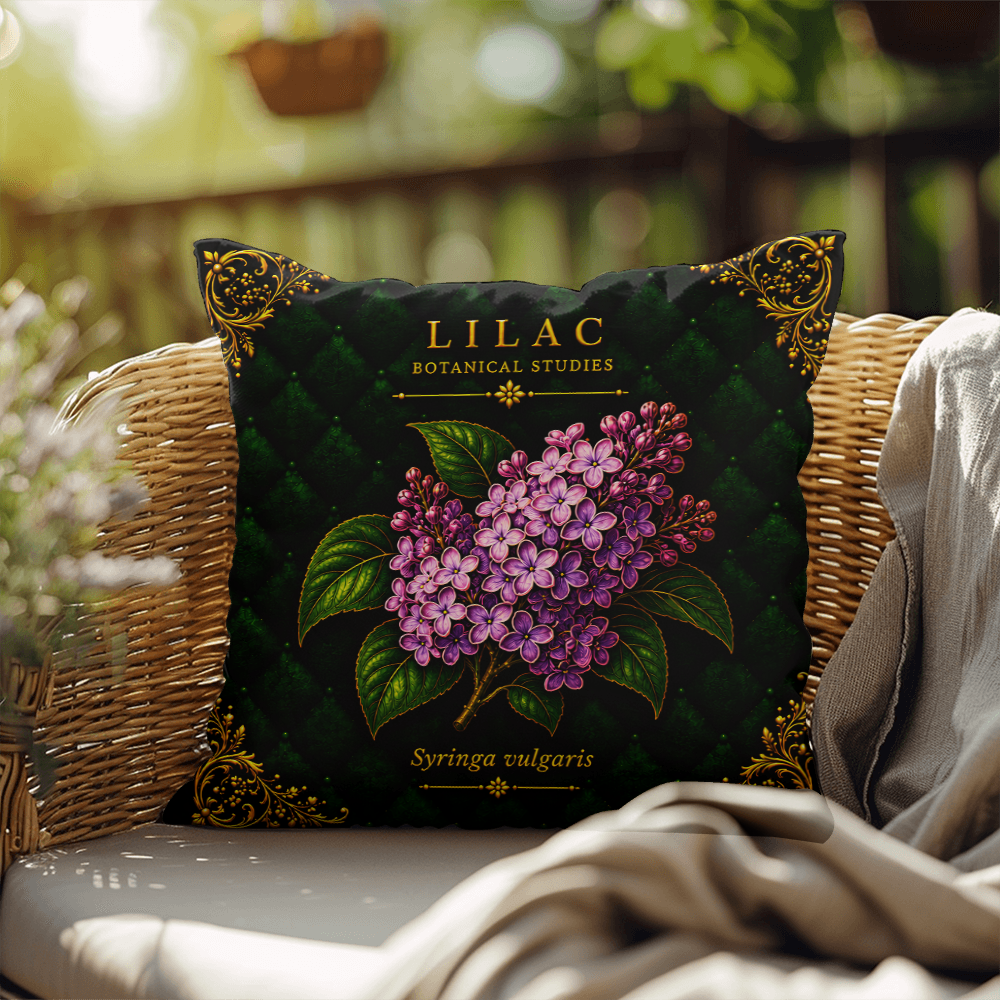 Lilac Outdoor Pillow | Botanical Patio Decor | Lace & Grit