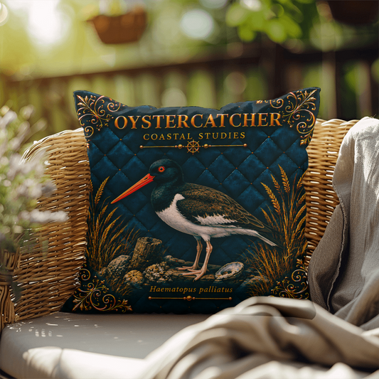 Oystercatcher Outdoor Pillow | Coastal Patio Decor | Lace & Grit