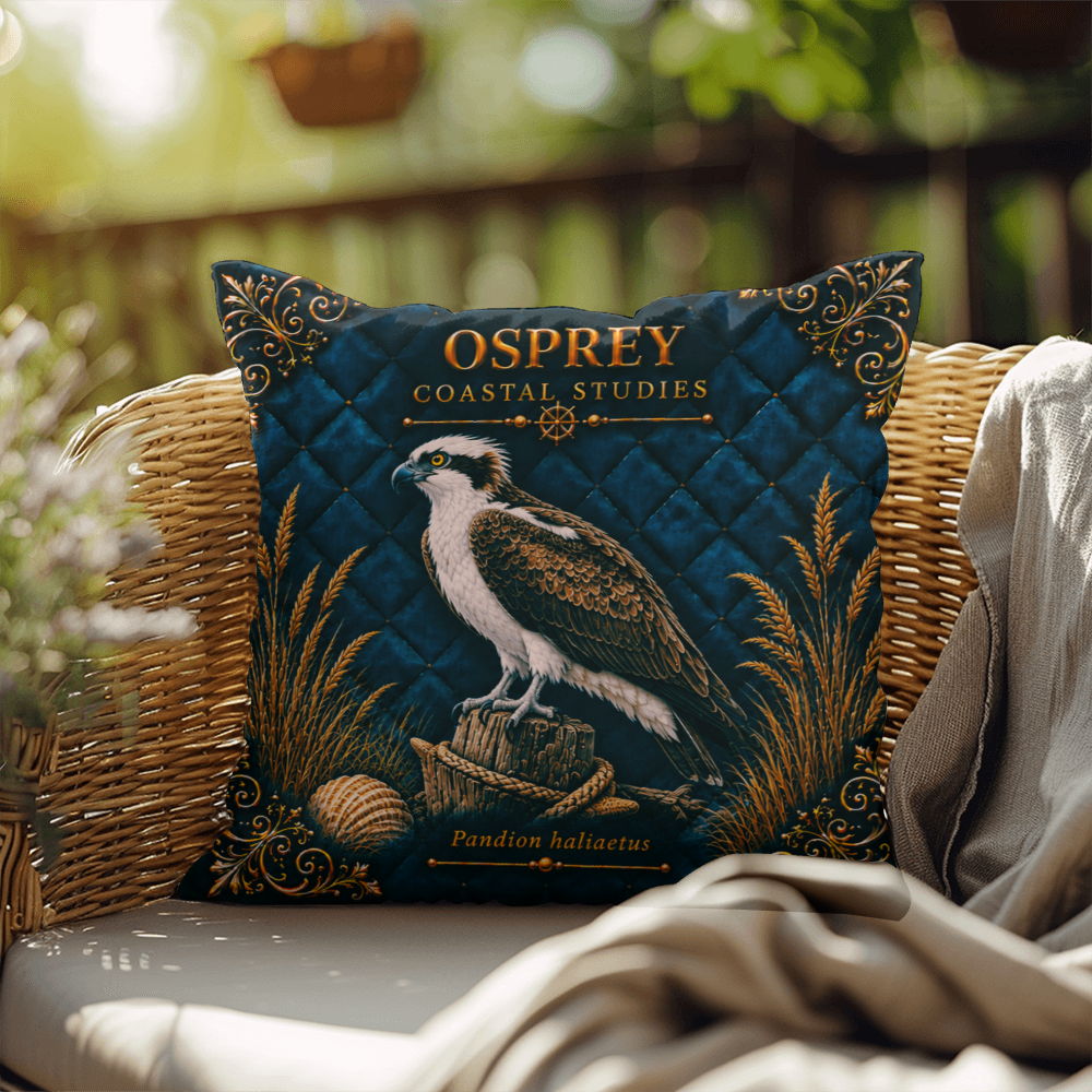 Osprey Outdoor Pillow | Coastal Patio Decor | Lace & Grit