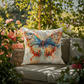 Butterfly Outdoor Pillow | Boho Garden Cushion | Jewel-Toned Butterfly Decor | Patio Throw Pillow | Nature Lover Gift