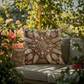 Boho Industrial Boho Outdoor Pillow 🌿⚙️ Dreamcatcher Feathers & Gears Cushion | Rustic Patio Decor | Weatherproof Throw Pillow