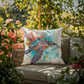 Sea Turtle Splash Outdoor Pillow | Coastal Home Décor | Beachy Patio Cushion | Nautical Throw Pillow | Vibrant Ocean Art