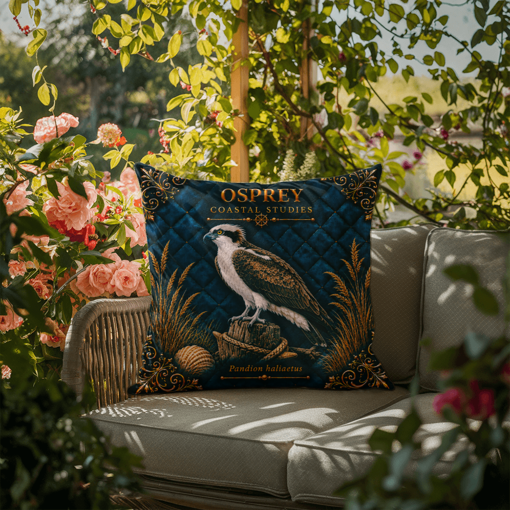 Osprey Outdoor Pillow | Coastal Patio Decor | Lace & Grit