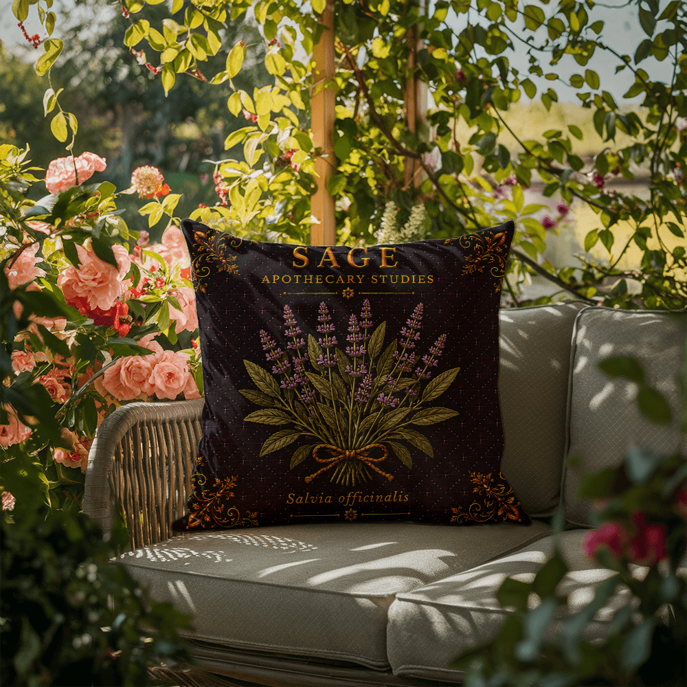 Sage Outdoor Pillow | Apothecary Patio Decor | Lace & Grit