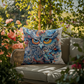 Boho Owl Outdoor Pillow | Intricate Owl Cushion | Mystical Wildlife Decor | Patio Throw Pillow | Garden Seating Cushion