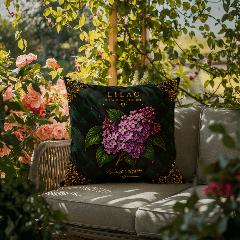 Lilac Outdoor Pillow | Botanical Patio Decor | Lace & Grit