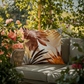 Tropical Boho Palm Leaf Outdoor Pillow | Modern Jungle Cushion | Patio & Garden Decor