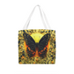 🦋 Layered-looking Celestial Butterfly Tote – Spiritual Boho Tote Bag, Sun Goddess, Mystic Energy, Floral Aesthetic, Cosmic Chic, Nature Lover Gift