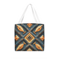 Layered-Looking Carved Wood Mandala Tote Bag – Rustic Boho Tribal Design