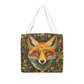Layered-Looking Forest Fox Tote Bag – Boho Wild Spirit Design