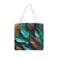 Layered-Looking Feather Tapestry Tote Bag – Boho Tribal Spirit Design