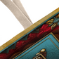 Boho Geometric Mandala Tote Bag – Jewel-Toned Starburst in Red, Teal & Gold