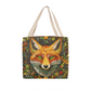 Layered-Looking Forest Fox Tote Bag – Boho Wild Spirit Design