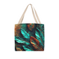 Layered-Looking Feather Tapestry Tote Bag – Boho Tribal Spirit Design