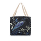 Layered-Looking Mystic Raven Tote Bag – Boho Celestial Nightbird Design