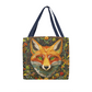 Layered-Looking Forest Fox Tote Bag – Boho Wild Spirit Design