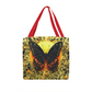 🦋 Layered-looking Celestial Butterfly Tote – Spiritual Boho Tote Bag, Sun Goddess, Mystic Energy, Floral Aesthetic, Cosmic Chic, Nature Lover Gift