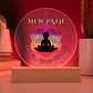 New Path Buddha Plaque – Let Go Grow Strong Rainbow Chakra Decor