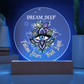 Dream Deep – Follow Stars. Trust Light. | Boho Visionary Acrylic Plaque Gift