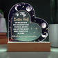 Romantic LED Heart Acrylic Plaque – Celestial Love Gift for Wife or Girlfriend – Unique Mother's Day, Anniversary or Birthday Keepsake