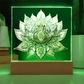 Arcane Embossed Look Lotus Plaque – Mystical Fantasy Light Panel