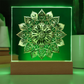 Arcane Embossed Look Mandala Plaque – Mystical Fantasy Light Panel