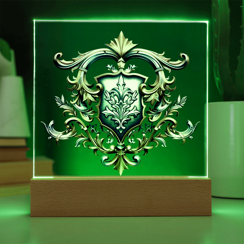 Knight’s Order Embossed Look Crest Plaque – Mystical Fantasy Light Panel