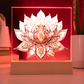 Arcane Embossed Look Lotus Plaque – Mystical Fantasy Light Panel