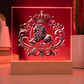 Heraldry Embossed Lion Crest Plaque – Regal Fantasy Light Panel