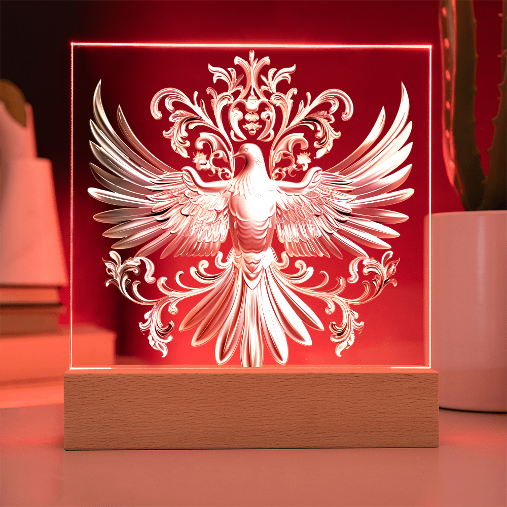 Knight's Order Embossed Look Dove Plaque – Mystical Fantasy Light Panel