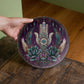 Hamsa Lotus & Feather Plate – Mystical Boho Wall Art (10")