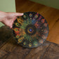 Radiant Vision – Peacock Feather Mandala Rainbow Decorative Plate