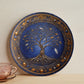Feathered Realms – Tree of Life with Gold Rim & Falling Leaves Decorative Plate