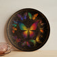 Galactic Flight – Rainbow Butterfly Mandala Decorative Plate