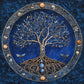Dragonfly Grove – Tree of Life with Amber Fruit Decorative Plate