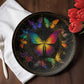 Galactic Flight – Rainbow Butterfly Mandala Decorative Plate