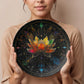 Celestial Bloom – Rainbow Lotus Mandala Decorative Plate