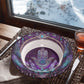 Sacred Circles Decorative Bowl – Hamsa Hand with Feather & Lotus Design