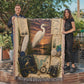 Great Egret Coastal Woven Blanket