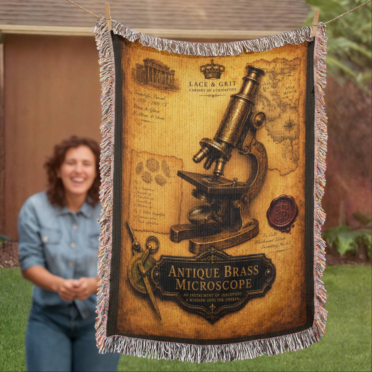 Antique Brass Microscope